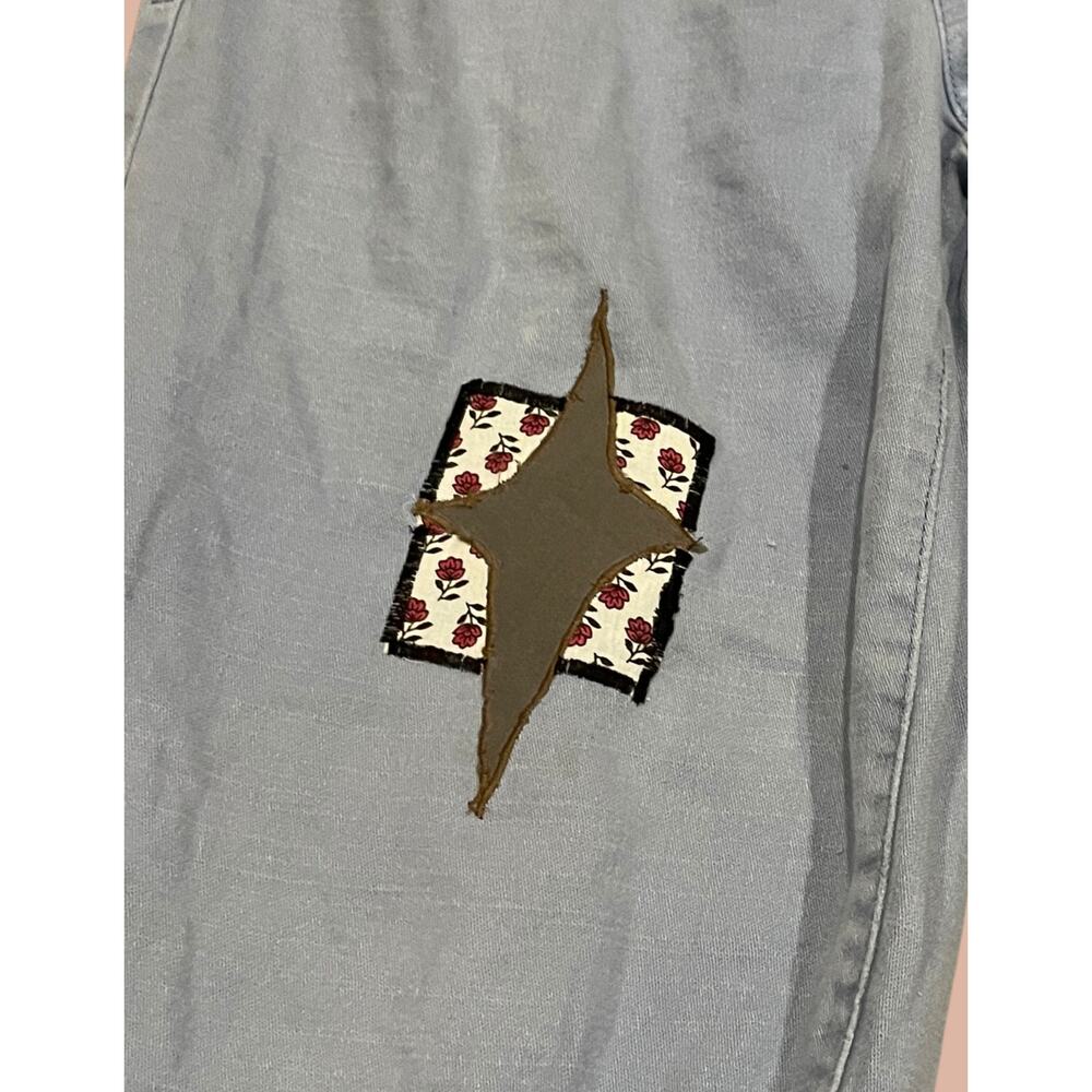 Size 4 Upcycled Denim Joggers | Boho Indie Maximalist Reworked and Recycled - Picture 5 of 5